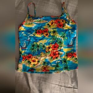 Tropical Island Print Camisole